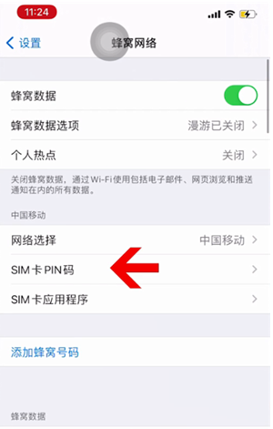 江陵苹果14维修网分享如何给iPhone14的SIM卡设置密码 